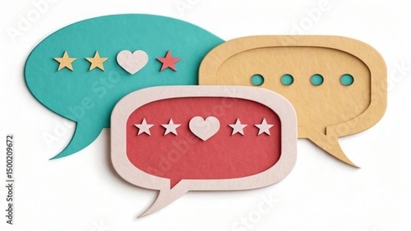 Fototapeta Engaging conversations spark joy in social media digital art creative environment artistic viewpoint