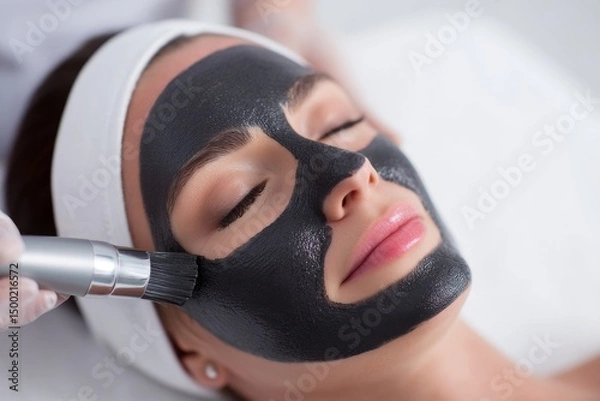 Fototapeta The process of photothermolysis involves warming the skin through laser carbon peeling