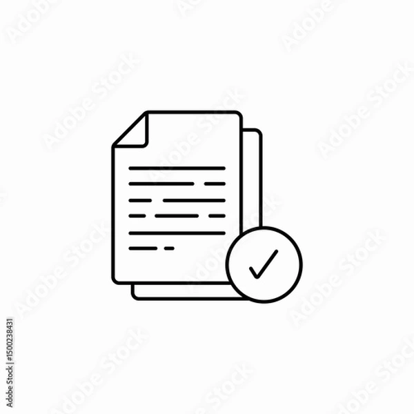 Fototapeta checked file icon sign vector