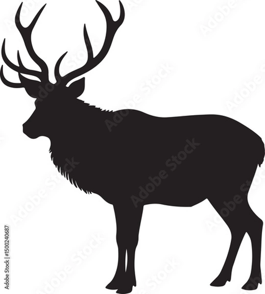 Fototapeta Reindeer Silhouette Vector