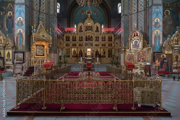 Obraz Cathedral of the Nativity of Christ, neo byzantine orthodox church in Riga, Latvia	