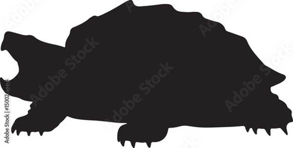 Fototapeta Snapping Turtle Silhouette Vector