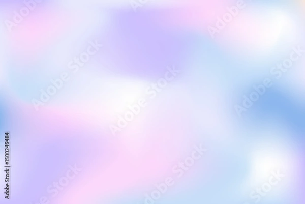 Obraz Holographic texture. Colorful Pastel Blue And Pink Gradient Blurry Background. Retro Multicolor Invitation. Neon Abstract Art Wallpaper. Vector Illustration