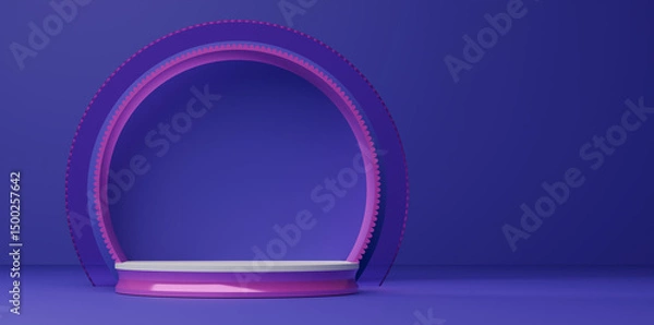 Fototapeta Purple violet empty product display stage