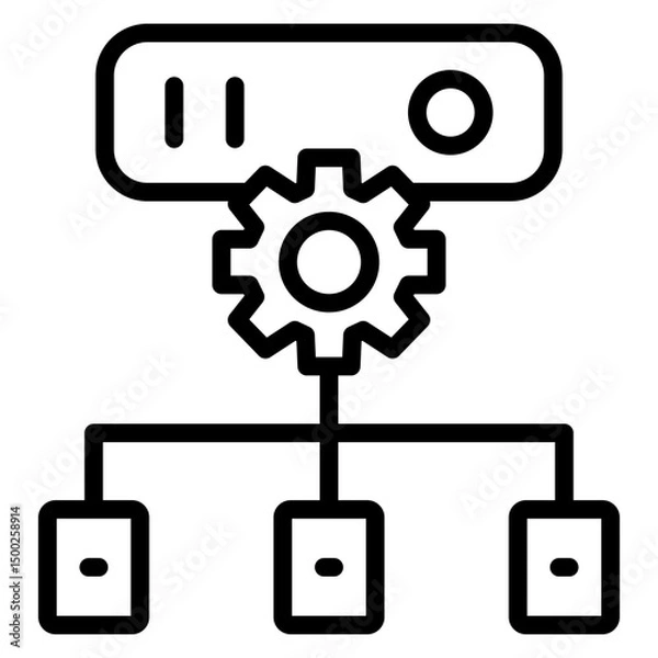Obraz Network Load Balancer Vector Line Icon Design