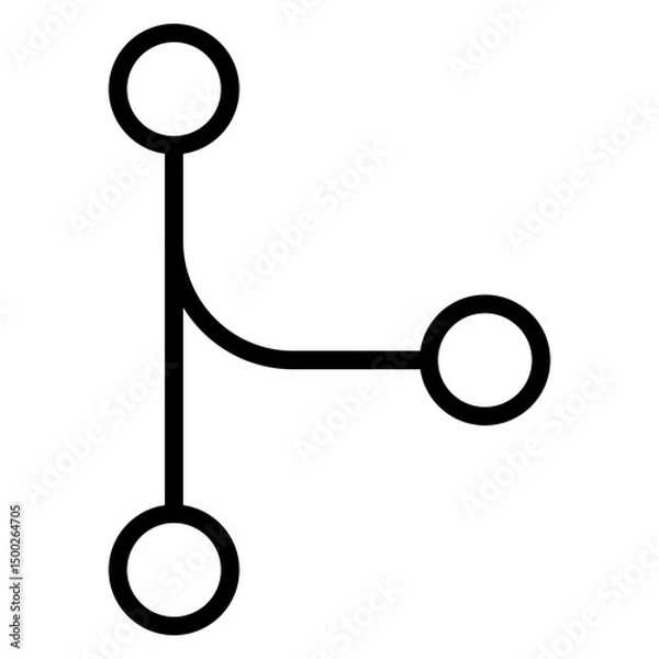 Obraz Git Merge Vector Line Icon Design