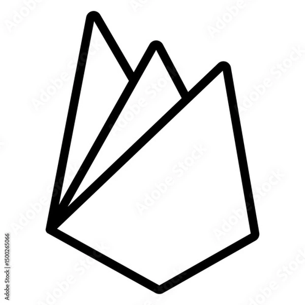 Obraz Firebase Services Vector Line Icon Design