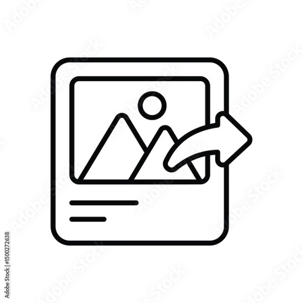 Fototapeta Share Image icon vector stock illustration
