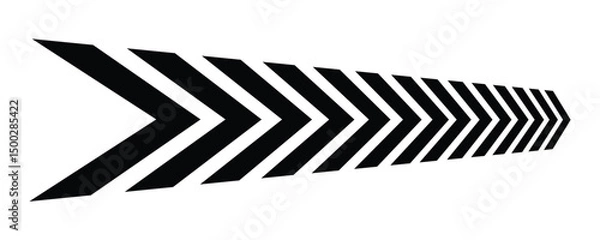 Obraz Arrow chevron symbol. Black arrows symbols set. Blend effect. Vector isolated on white.