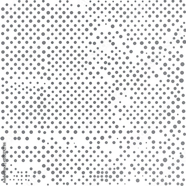 Fototapeta Abstract grayscale dot pattern with varying density and size, creating a dynamic visual texture