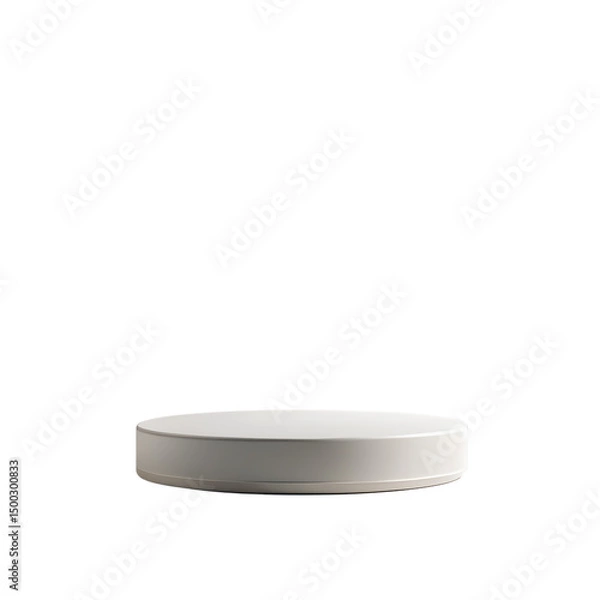 Fototapeta Minimalist white round display platform product presentation