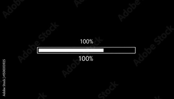 Fototapeta 100 Complete Loading Bar.