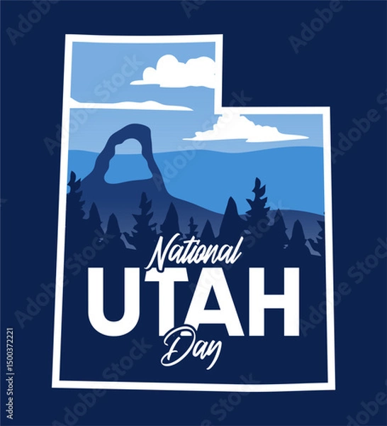Obraz Happy National Utah Day with beautiful scenery in Utah