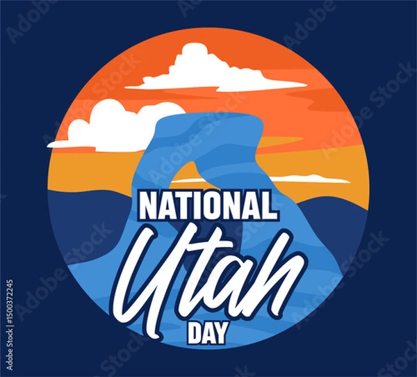 Obraz Happy National Utah Day with beautiful scenery in Utah