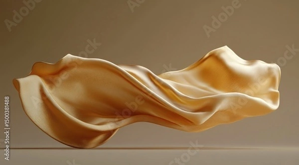 Obraz Golden fabric drapes elegantly