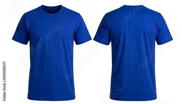 Obraz Blue TShirt Mockup with Front  Back.