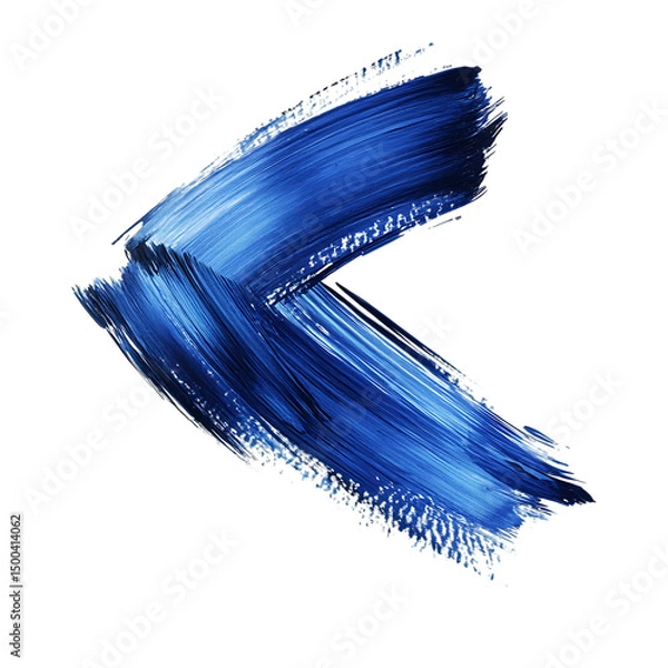 Obraz Artistic Arrow with Flowing Brush Strokes in Lumino Isolated on Transparent Background