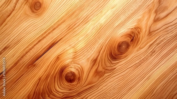 Fototapeta Detailed wood grain texture of a rough hewn cedar board