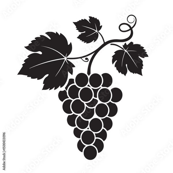 Obraz Grape silhouette vector image