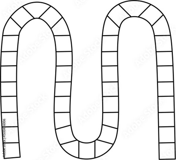 Fototapeta board game path for kid activity book