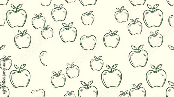 Obraz Apple Pattern with Leaves