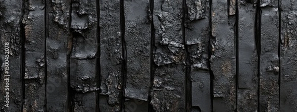 Obraz Dark, textured, vertical slabs
