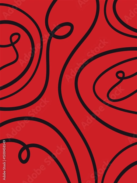 Fototapeta  line doodle seamless pattern. Creative abstract squiggle style drawing background for children or trendy design, Wave Design Elements for Backgrounds, Patterns, Posters and Banners.