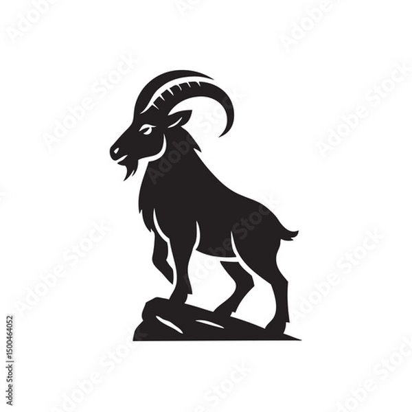 Obraz mountain goat silhouette