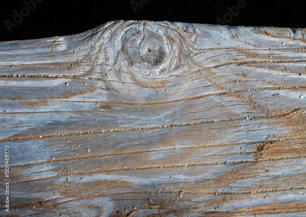 Obraz Ancient Plank from an Old Ship Washed up on a Lava Shore in Hawaii.