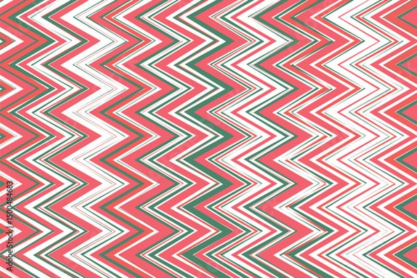 Obraz simple abstract fruit cocktail color thin to thick zig zag line pattern zigzag pattern in retro colors