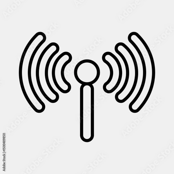 Fototapeta Icon hotspot. Internet network elements. Icon in line style.