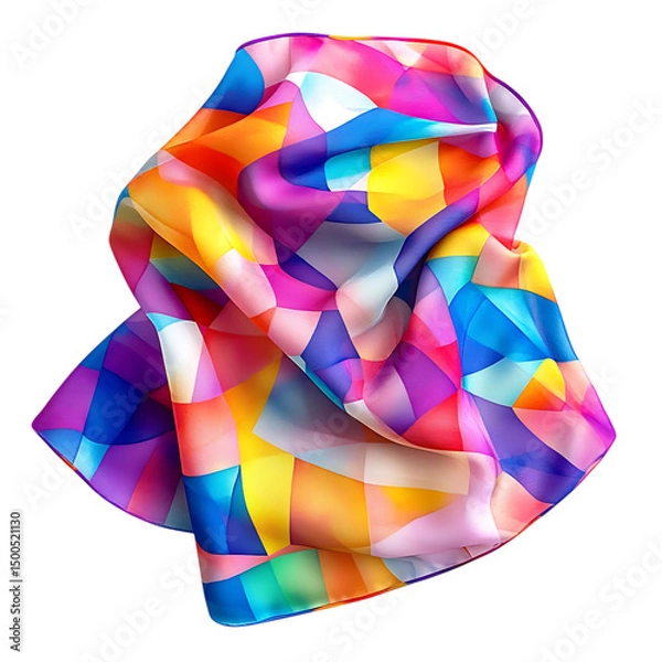 Fototapeta Trendy Cooling Wrap with Vibrant Abstract Digital Isolated on Transparent Background