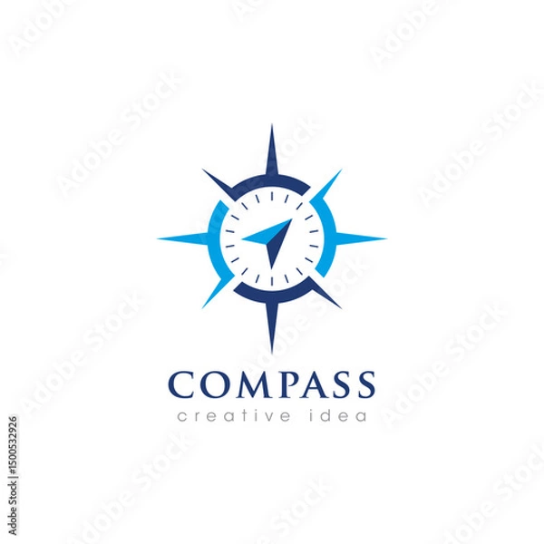 Obraz Creative Compass Concept Logo Design Template