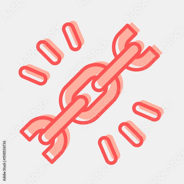 Fototapeta Icon url. Internet network elements. Icon in two tone style.