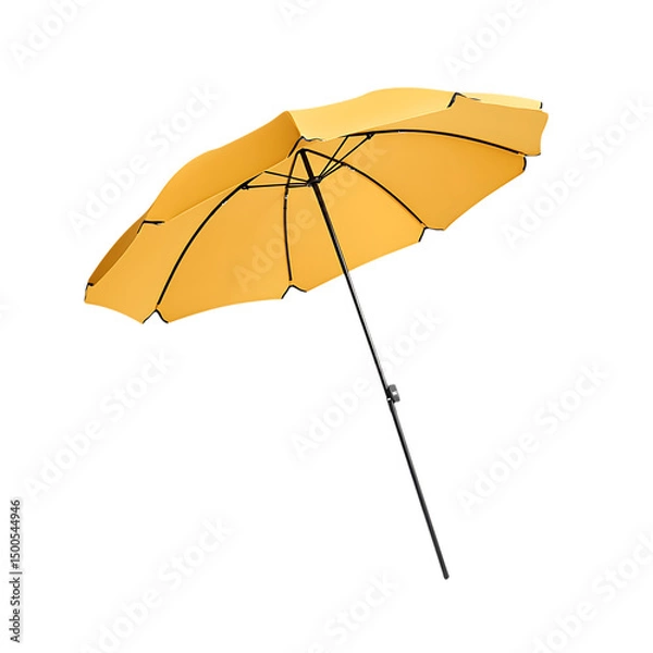Obraz Elegant Compact Beach Umbrella with a Refined Minim Isolated on Transparent Background