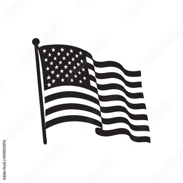Obraz the american flag is flying