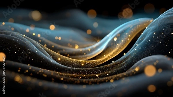 Obraz Shimmering ribbons An abstract celestial dance
