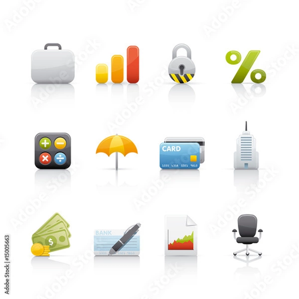 Obraz Icon Set - Office & Bussines