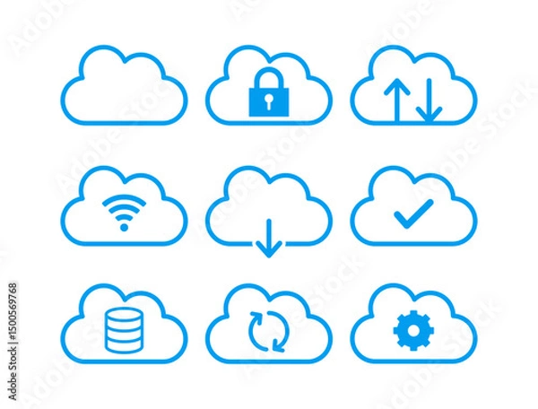 Obraz 様々なクラウドアイコンまとめ