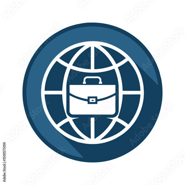 Fototapeta travel icon on metal internet button