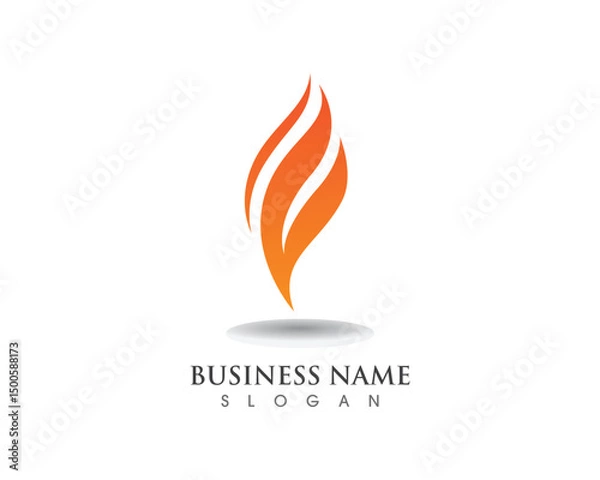 Fototapeta Fire flame logo vector