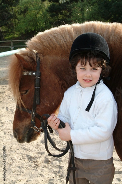 Obraz Enfant et poney