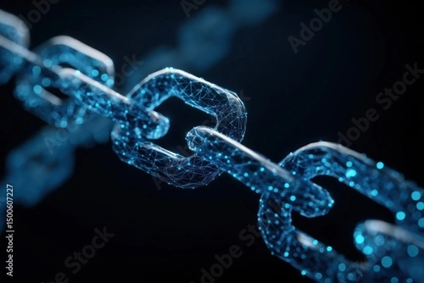 Fototapeta Blockchain system dedicated to managing and securing intellectual property rights and licenses.