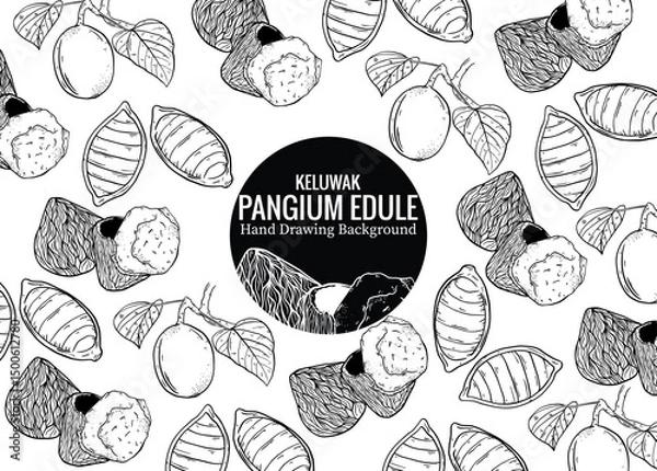 Fototapeta seamless background with kluwek