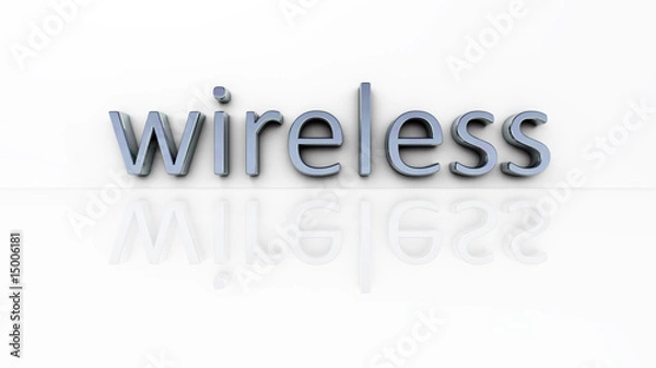 Fototapeta chrome word wireless