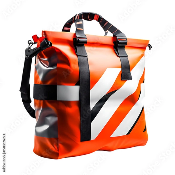 Fototapeta High Tech Waterproof Dry Bag with a Cutting Edge De Isolated on Transparent Background