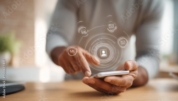 Obraz Digital assistants helping with financial planning by providing personalized advice via interfaces.