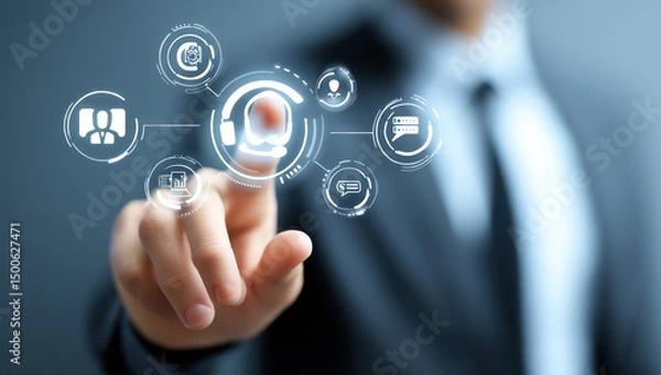Obraz Personalized financial management powered by digital assistants helping with budgeting and investments.