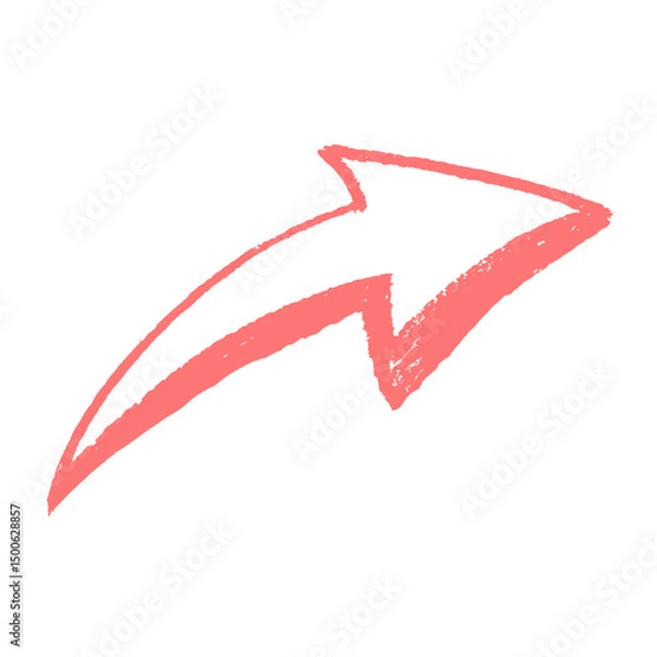 Fototapeta Minimalist Hand drawn Vector Arrow
