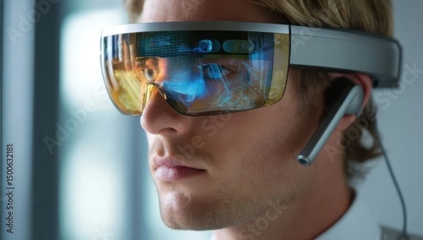 Obraz Augmented reality system offering remote tech support to assist users with troubleshooting tasks.